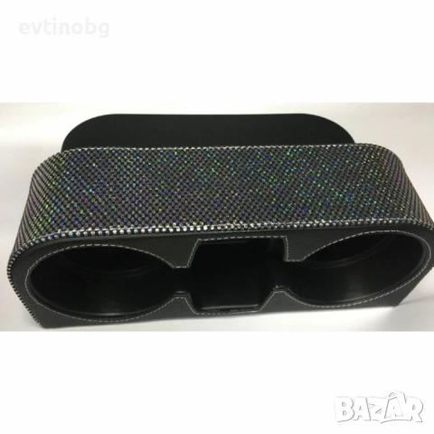 Кожен органайзер с камъни – поставка за чаши и телефон за кола, снимка 2 - Аксесоари и консумативи - 53869252