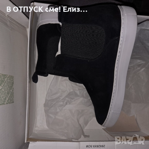 високи кецове естествена велур боти слип он, снимка 2 - Кецове - 51773241