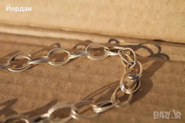 Сребърен ланец , снимка 6 - Колиета, медальони, синджири - 49317038