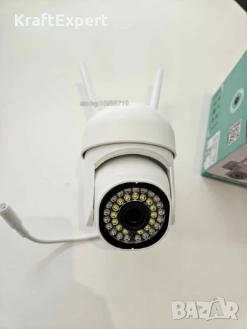 5V! WIFI Wi-fi безжична Камера за наблюдение въртяща, 12MP 4K ICSEE А13 ULTRA HD, снимка 2 - IP камери - 50559491