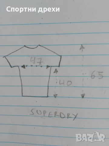Памучна тениска SuperDry (S) като нова, снимка 5 - Спортни дрехи, екипи - 45469052