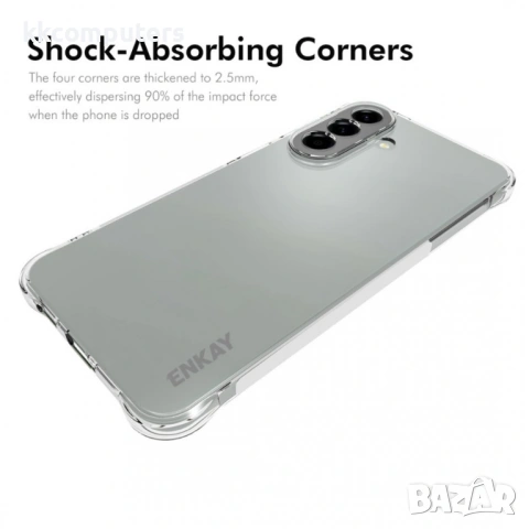ENKAY HAT PRINCE Прозрачен Калъф за Samsung Galaxy A57 5G - TPU, Подсилени ъгли, Прозрачен, снимка 2 - Калъфи, кейсове - 53973686