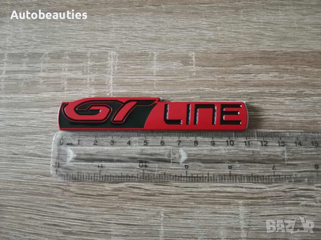 Peugeot GT Line емблема червено с черно, снимка 2 - Аксесоари и консумативи - 52622656