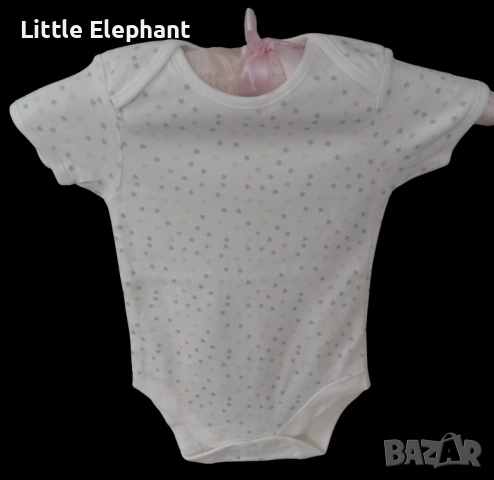 Боди с къс ръкав за 12-18 мес мом звездички кафеви и сиви,Англия/ново