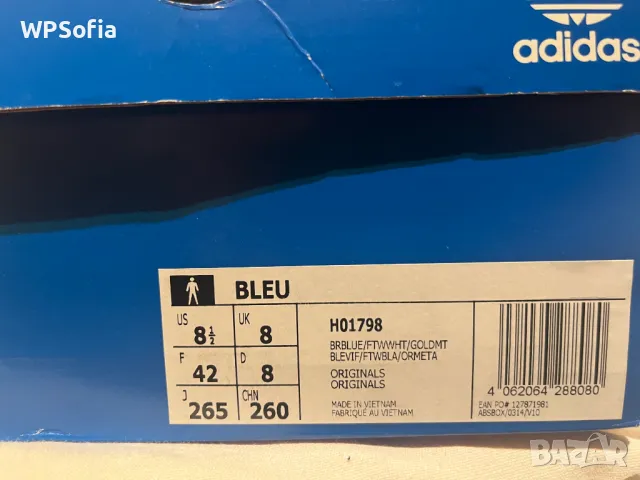 Adidas Originals Bleu Оригинални Маратонки 42 EU / 8 UK Синьо, снимка 13 - Маратонки - 48263348