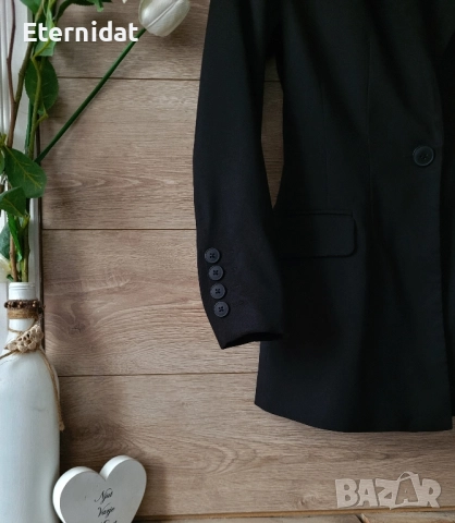Нов черен издължен блейзър сако STRADIVARIUS , снимка 6 - Сака - 51752624
