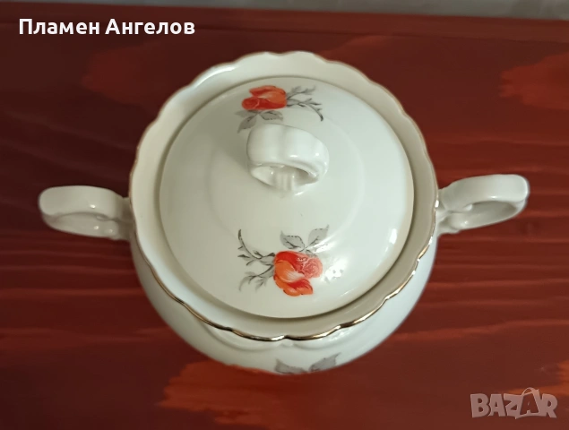 Антикварна Баварска захарница "Mittertech" Бавария , снимка 10 - Антикварни и старинни предмети - 53895111