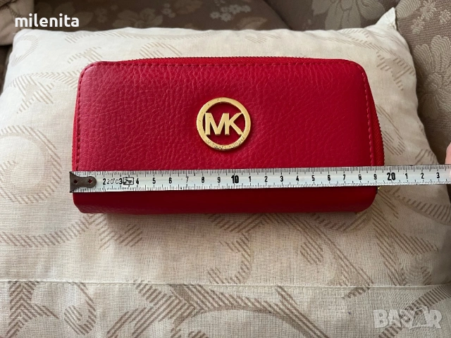 Малиново червено дамско портмоне Michael Kors, снимка 8 - Портфейли, портмонета - 53323053