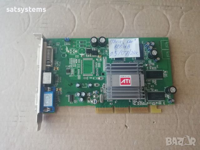 ATi Radeon Sapphire R9250 Atlantis 128MB DDR 128bit AGP, снимка 1 - Видеокарти - 46495828