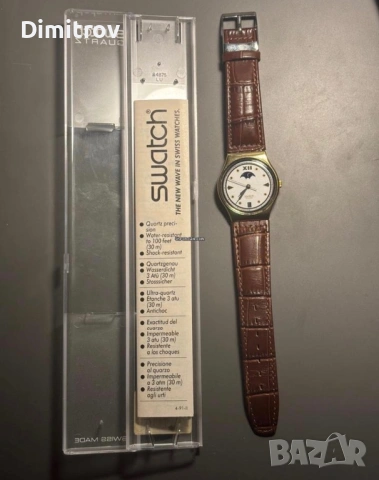 Swatch Gentleman – 1991 г. – Swiss - Лунна фаза 34мм, снимка 2 - Мъжки - 53595746