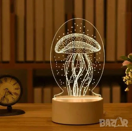 3D LED лампа коледа,love,happy birthday, мече,рози,сърца,коледа, снимка 5 - Настолни лампи - 37442632