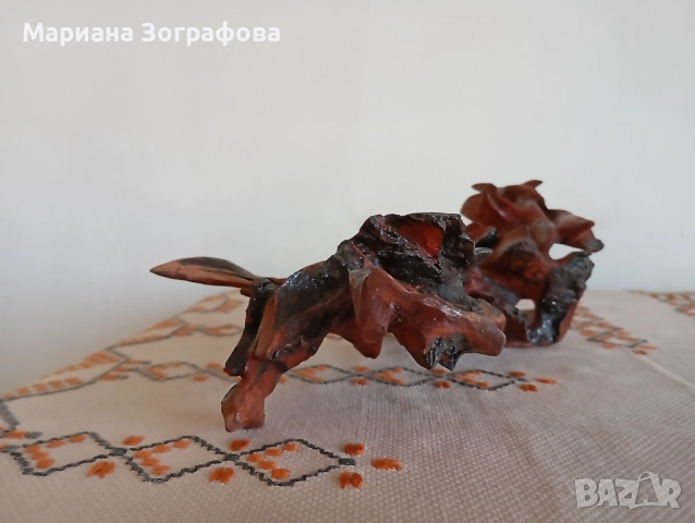 Скулптура, абстрактна пластика от дърво в 3 проекции, - "Танцуващата гора" 1987 г, уникат, снимка 18 - Колекции - 47714692