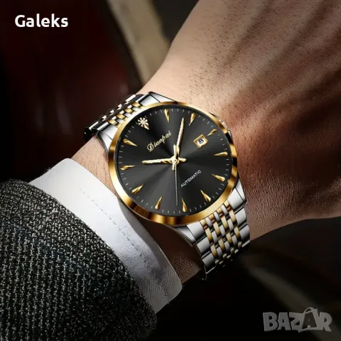 Есенна Презентация*/Луксозен, Точен и Автоматичен мъжки часовник с Камък DIANPAI*Gold!, снимка 4 - Мъжки - 49933986