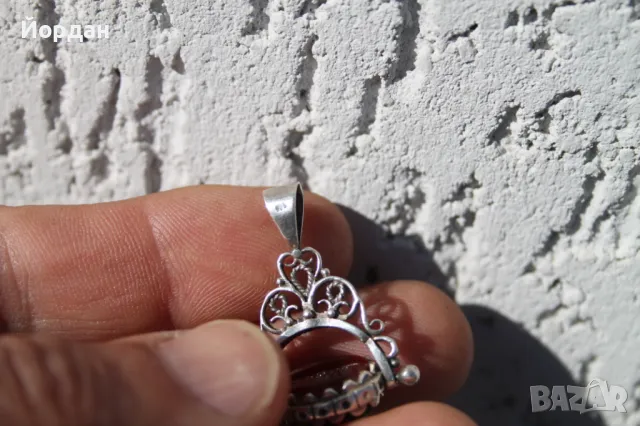 Сребърна висулка за колие, снимка 6 - Колиета, медальони, синджири - 50109499