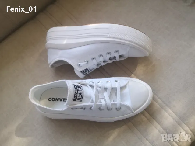 Converse, N40 оригинални нови бели кецове, снимка 6 - Кецове - 47187773