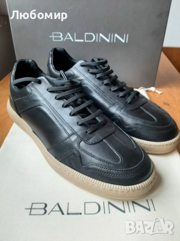 Мъжки кожени обувки Baldinini Sneakers in Black, снимка 2 - Ежедневни обувки - 52655350