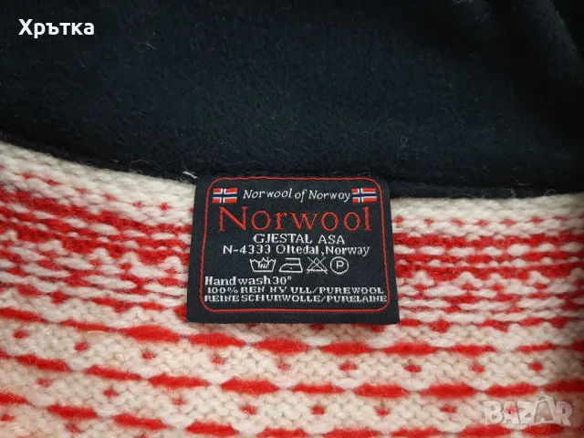 Norwool of Norway - Оригинален мъжки пуловер от вълна размер L, снимка 6 - Пуловери - 48324793