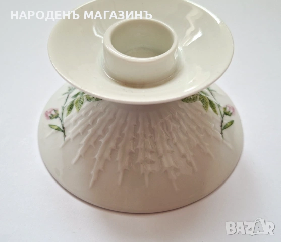 HUTSCHENREUTHER - Немски порцелан Двойка порцеланови свещници свещ , снимка 5 - Други ценни предмети - 53890489