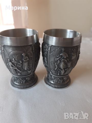 Немски чаши за вино и ракия от калай Antik*Vintage, снимка 11 - Антикварни и старинни предмети - 45097359
