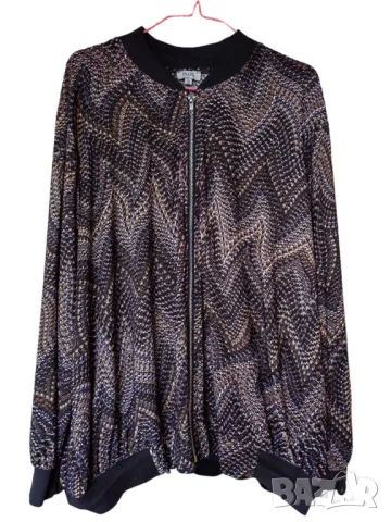 Дамско леко яке с цип Plus Size, 90% полиестер, 75х72 см, 52/54