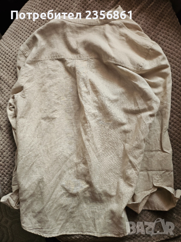 Ленена риза Zara M, снимка 3 - Ризи - 53400441