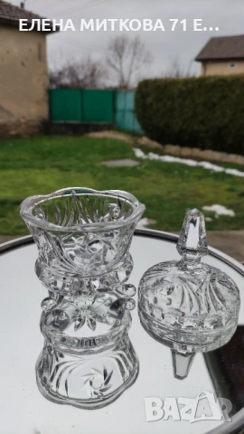 Кристална захарничка или бижутерка на крачета, снимка 2 - Аксесоари за кухня - 53633849