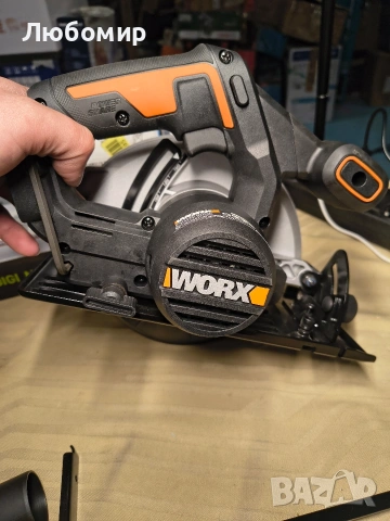 WORX WX526.9 Безжичен циркуляр 20V - 165 мм диск за трион - Ъгъл на наклон 0-50° Регулиране , снимка 3 - Триони и циркуляри - 53951205