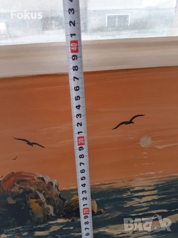 Картина Море масло на фазер Петър Петров подписана, снимка 7 - Антикварни и старинни предмети - 53431524