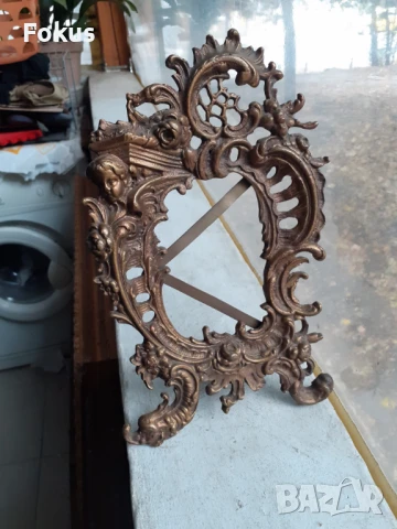 Страхотна барокова бронзова рамка за снимка, снимка 7 - Антикварни и старинни предмети - 51043310