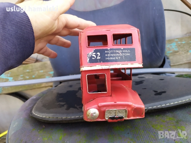 Голям метален макет/играчка автобус, снимка 3 - Антикварни и старинни предмети - 52546919