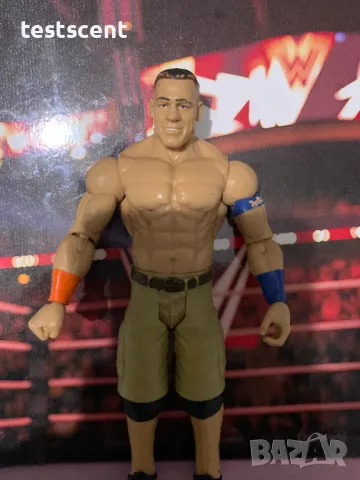 Екшън фигура WWE John Cena Джон Сина Mattel Basic Khaki Shorts Red Bands figure играчка, снимка 5 - Колекции - 48831124