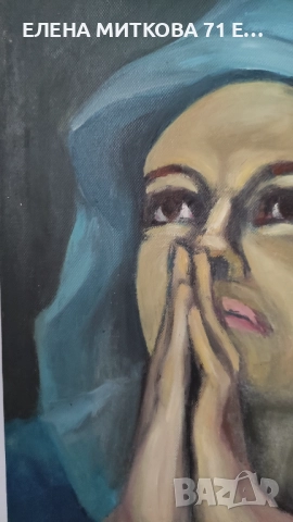 Картина рисувана върху платно в дървена подрамка, снимка 4 - Картини - 52869492