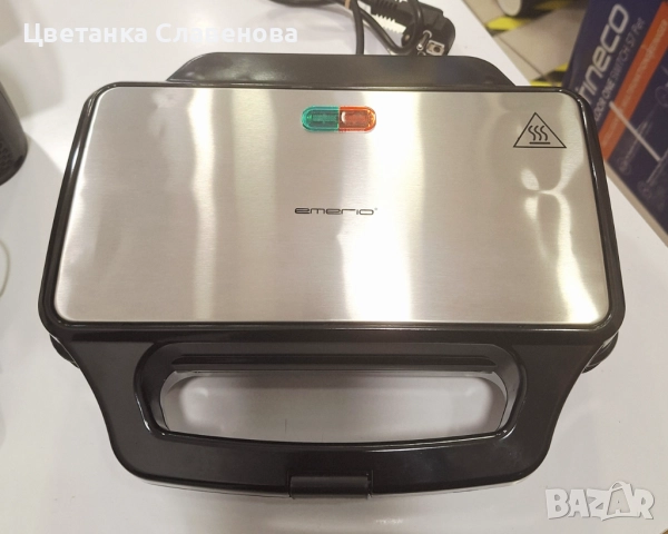  Тостер за сандвичи EMERIO ST-109562  Неръждаема стомана,900W, снимка 8 - Тостери - 52414205