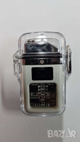 Елегантна прозрачна ветроустойчива запалка с LED светлинки, снимка 2 - Други стоки за дома - 46454313