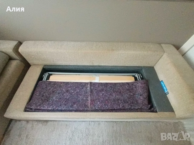 Ъглов диван с механизъм за спане 340cm x 192cm+подарък завеси от тафта!!!, снимка 5 - Дивани и мека мебел - 51554282