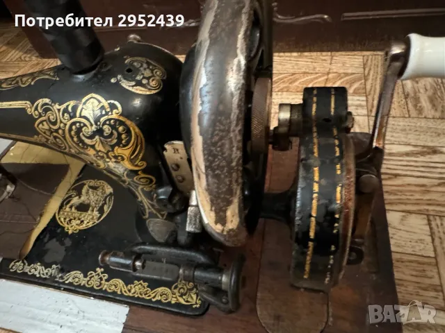 Ръчна автентична шевна машина, снимка 3 - Антикварни и старинни предмети - 50421193