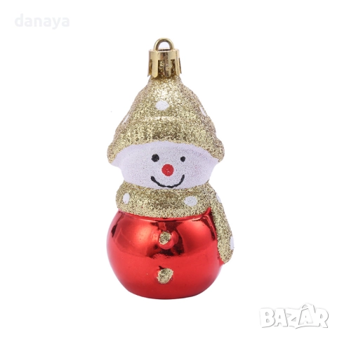 6124 Коледни играчки за елха Снежен човек, 4 броя, снимка 2 - Декорация за дома - 51877297