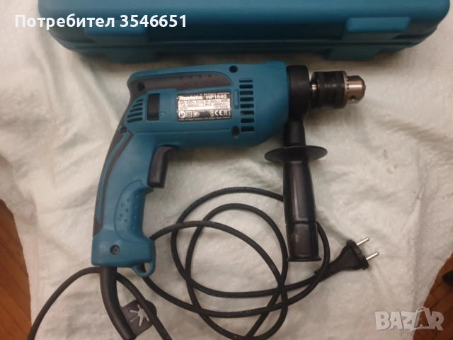 Ударна дрелка MAKITA HP1640 Като нов, оригиналният калъф е включен, снимка 2 - Бормашини - 52030491