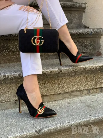 дамски чанта и обувки на ток gucci louis vuitton , снимка 15 - Дамски обувки на ток - 46858317