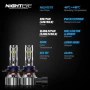 Нови 2 броя крушки NIGHTEYE 9012 HIR2 LED светлини 6500K мини размер CANbus, снимка 6