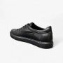 Мъжки спортно елегантни кецове от естествена кожа 656011 black, снимка 3