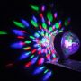 Диско LED лампа, въртяща се крушка - автоматично въртене с кристални топки, снимка 6