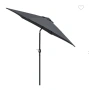 Сгъваем градински чадър ветроустойчив в сив цвят с ръчен механизъм, диаметър 2.7 м 6 спици сив цвят, снимка 2