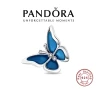 Сребърен талисман за гривни Пандора- PANDORA Blue Butterfly, снимка 1
