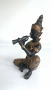 Бронзова , тайландска статуетка на ангел пазител с флейта. , снимка 3