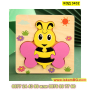 Детски дървен пъзел Пчела с 3D изглед и размери 14.5 х 15.4 см. - модел 3432 - КОД 3432 