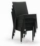 Плетени столове за закрито и открито 860X500X600 мм цвят въглед, снимка 2