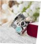Сребърен пръстен с подвижна въртяща халка с камъни и перла, уникален бутиков дамски пръстен, снимка 2