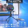 Нов USB Микрофон за iPhone, PC, PS4/5, Подкасти, Стрийминг, ASMR, YouTube, снимка 2