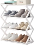 Стелаж за обувки до 8 чифта висок Digital One SP01128. етажерка за обувки, 4 нива бяла, снимка 7